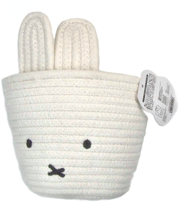 miffy 米飛 綿繩置物籃, 白色, 1個