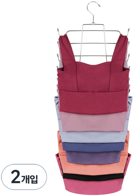 데이모드 한눈에 다용도 캐미솔 속옷 나시 옷걸이, 03 그레이고리, 2개