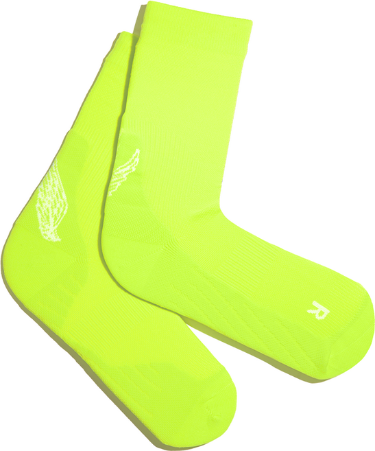 리투 블랙 윙 러닝 크루 삭스, 라임, 1개