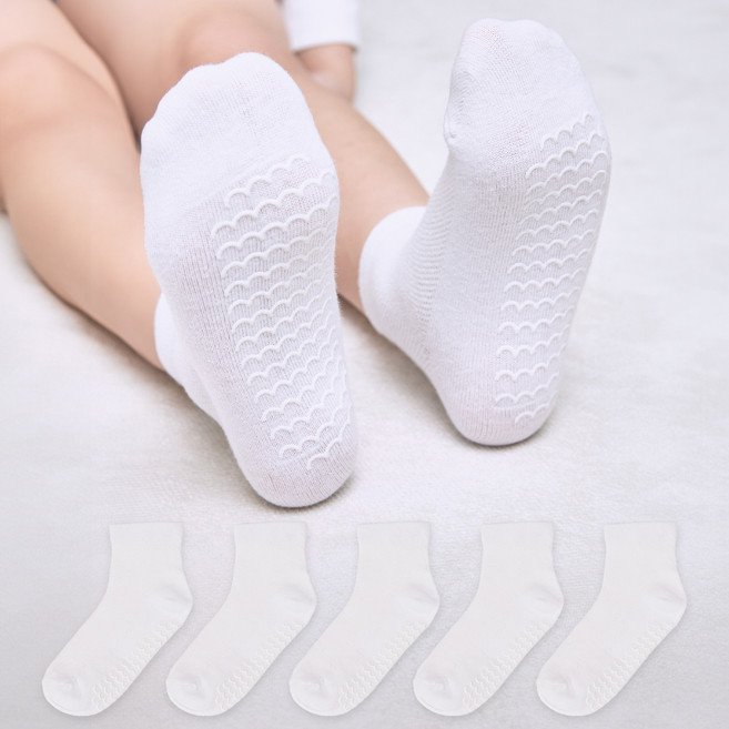 베이스알파에센셜 미끄럼방지 여름 메쉬 양말 5켤레