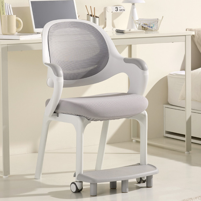 체어스코 아르떼 여학생 집중력 학생 책상 공부의자, 스톤그레이