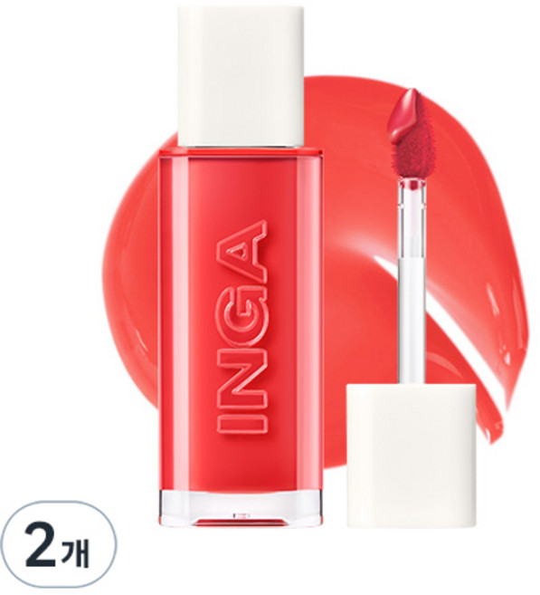 INGA Cosmetics 玻璃水光唇彩, 自戀, 4.5g, 2個