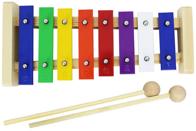 OPPA 奧福樂器 八音鐵琴組 附樂譜 + 束口袋, 1組, 8鍵, 彩虹