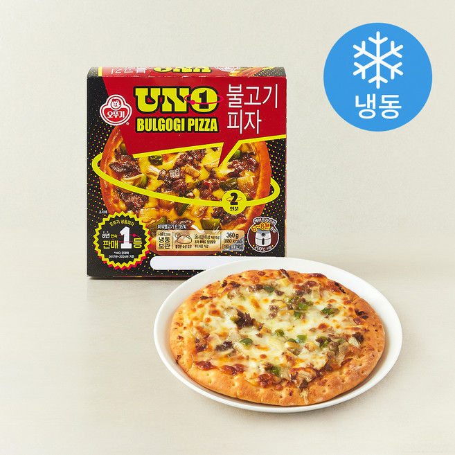 오뚜기 UNO 불고기 피자 (냉동), 180g, 2개입, 1개