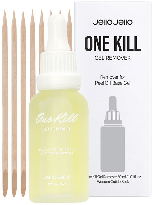 젤로젤로 필오프 베이스 젤 전용 원킬 네일리무버, 30ml, 1개