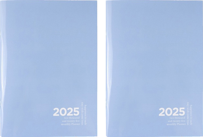 conifer 綠的事務 2025年簡單月計畫本 + 吊嘎涼爽超輕提袋, 2組, 晴空藍