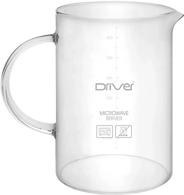 Driver 耐熱玻璃壺, 透明色, 600ml, 1個