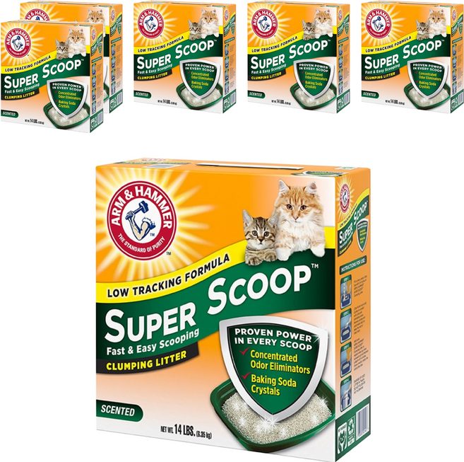 ARM&HAMMER 超凝結貓砂 14lb, 清香味, 6.35kg, 6盒