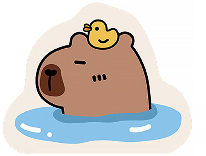 西格傢飾 日本呆萌水豚君軟珪藻土地墊, 泡澡水豚 棕色, 1個