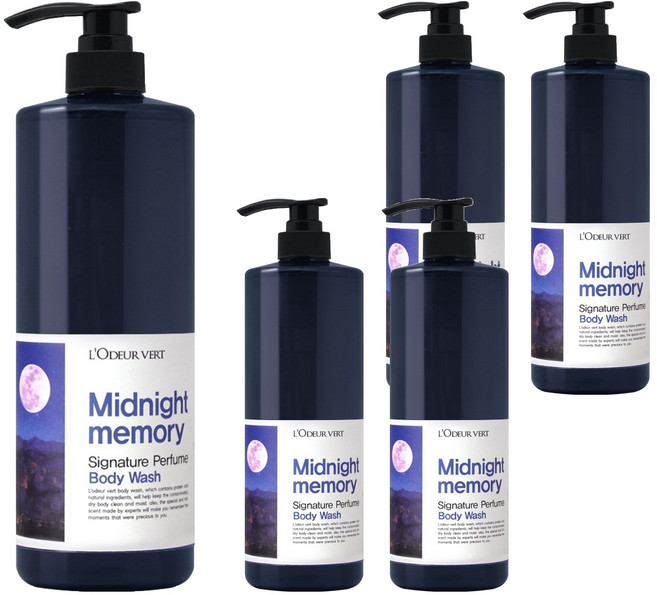 로더베르 시그니처 퍼퓸 바디워시 미드나잇메모리, 1kg, 5개