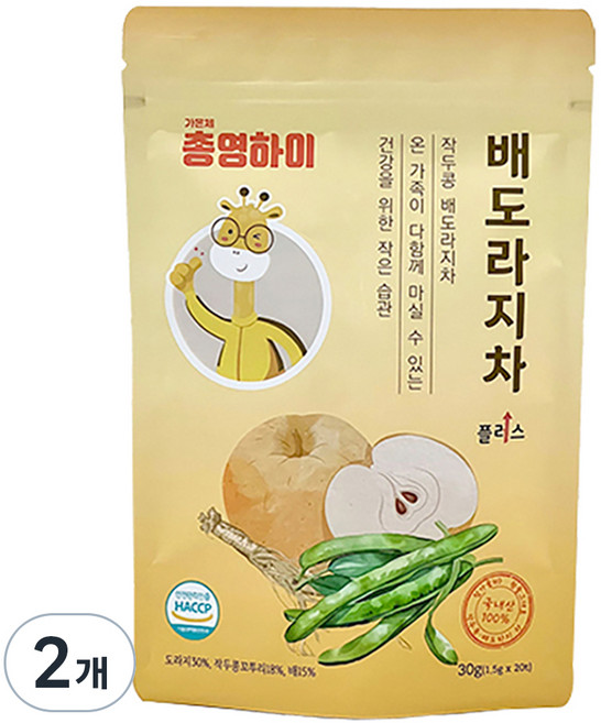 총영하이 배도라지차 플러스, 30g, 2개