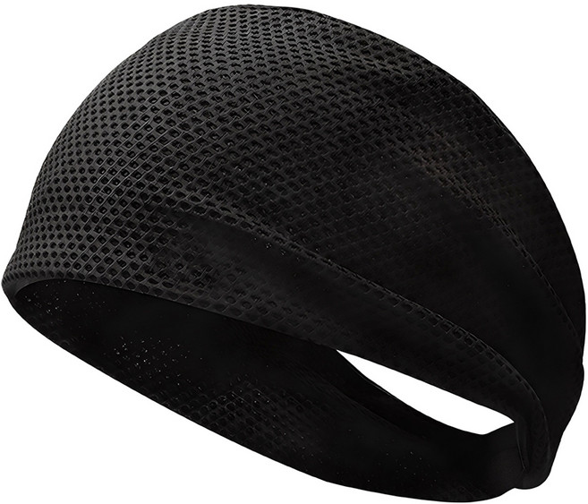 인콘트로 와이드 더블 스포츠 헤드밴드, 검정색, 1개