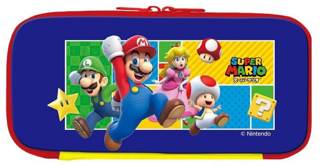 Nintendo 任天堂 Max Games 瑪利歐主機包 Switch主機 便攜防震收納包, 1個, Multi-color, HEGP-09SME