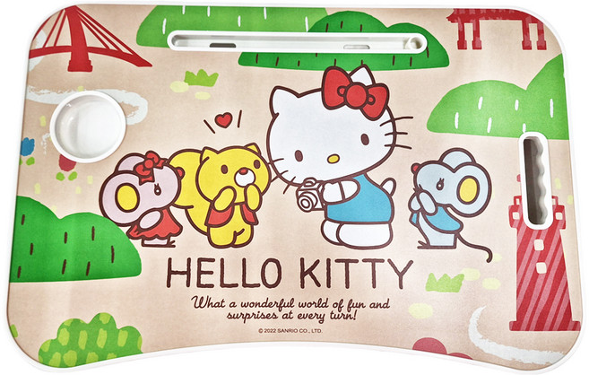 收納王妃 床上桌, 遊玩KITTY 米色, 1個