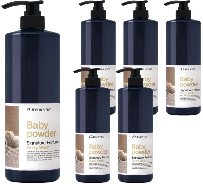 로더베르 시그니처 퍼퓸 바디워시 베이비파우더, 1kg, 6개