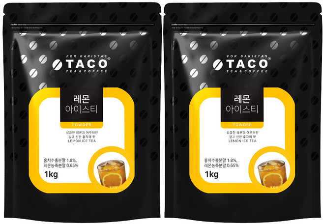 타코 레몬 아이스티 파우치, 1kg, 1개입, 2개, 1kg