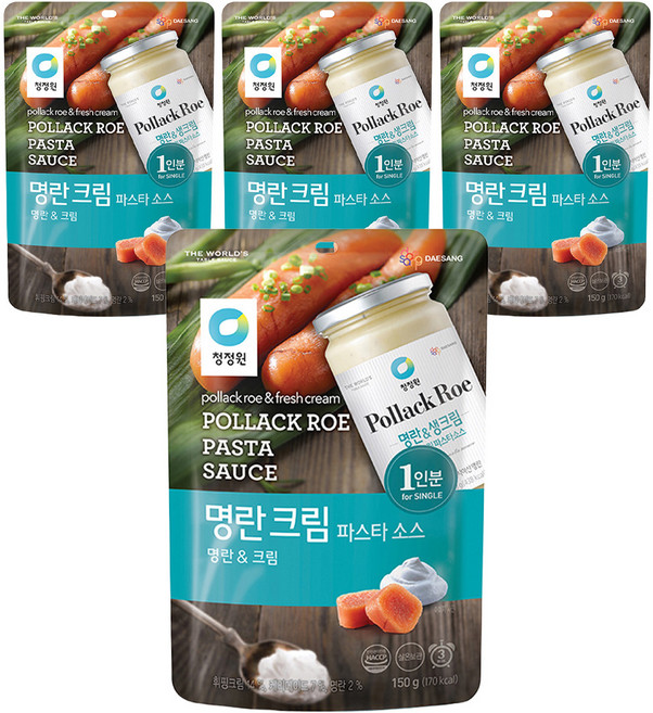 清淨園 明太子奶油義大利麵醬, 150g, 4包