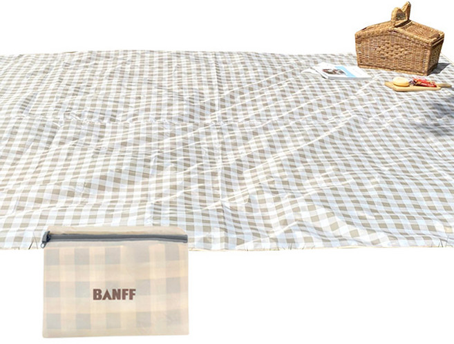 밴프 캠핑방수매트, 베이지체크