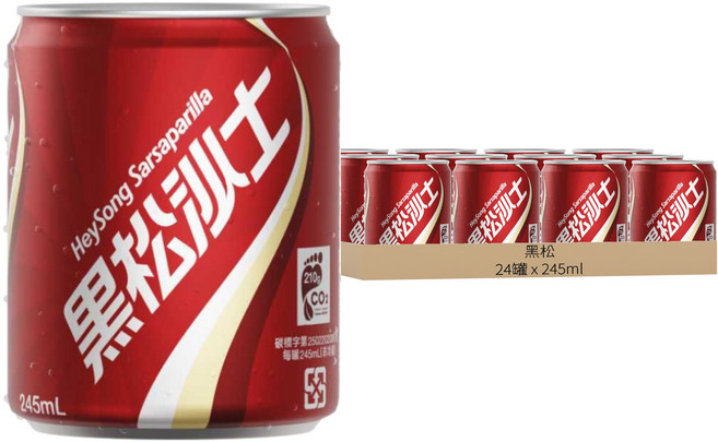 黑松 沙士, 245ml, 24罐
