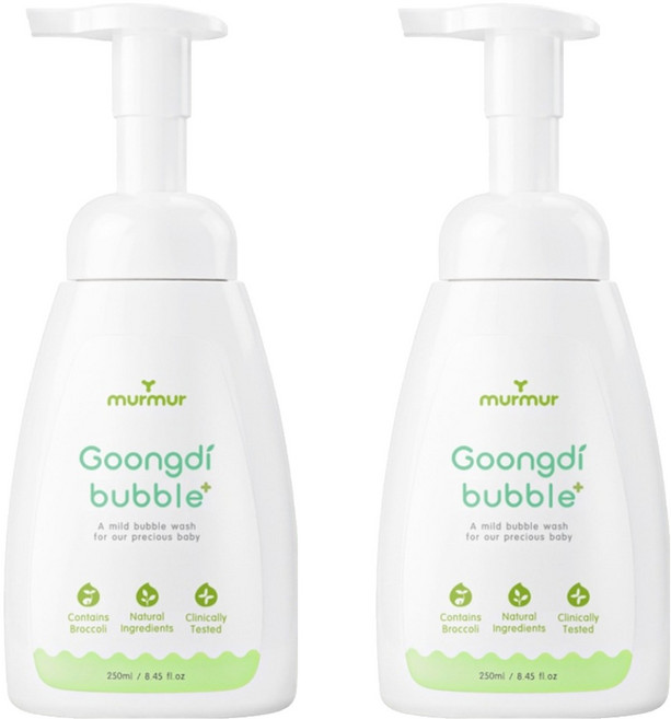 머머 궁디 버블워시 플러스 영유아 청결제 무향, 250ml, 2개