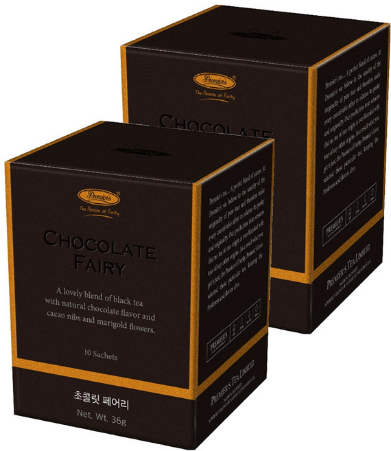 프리미어스티 초콜릿 페어리 홍차, 25g, 10개입, 2개