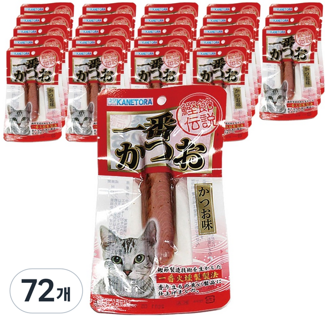 펫모닝 고양이 순살 자연 간식, 가다랑어 자연, 22g, 72개