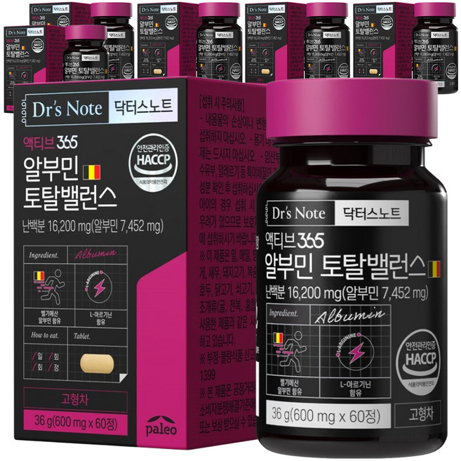 닥터스노트 팔레오 액티브 365 알부민 토탈밸런스 2개월분 60정, 36g, 6개
