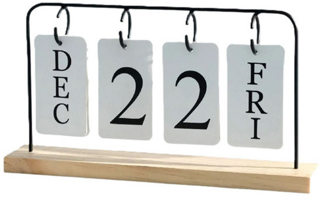 北歐風簡約木質翻頁日曆