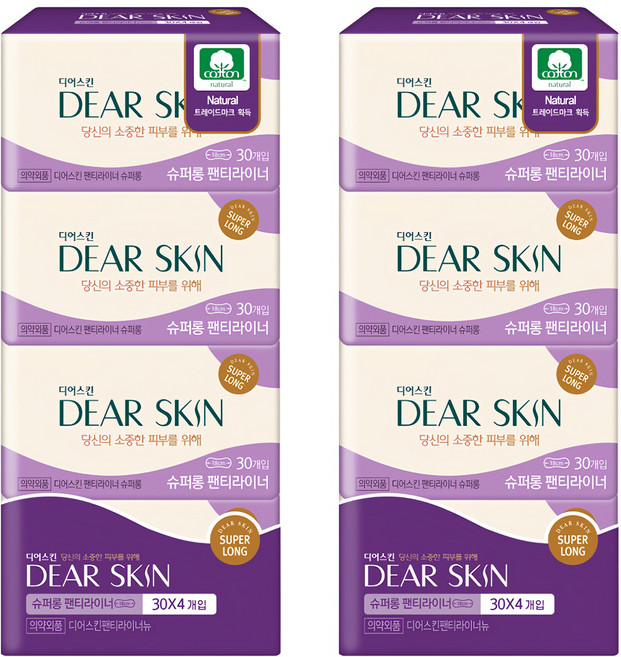 DEAR SKIN 加長型護墊, 30片, 18cm, 8包