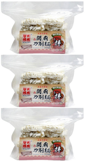 譽方媽媽 關廟刀削麵, 800g, 3包