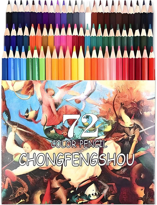 CHONGFENGSHOU 컬러링 드로잉 유성 색연필, 72색, 1세트
