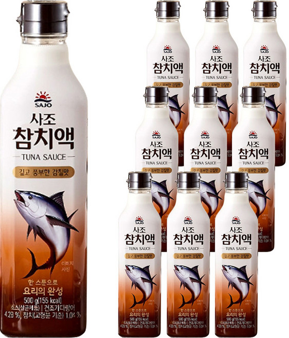 사조 참치액, 500g, 10개
