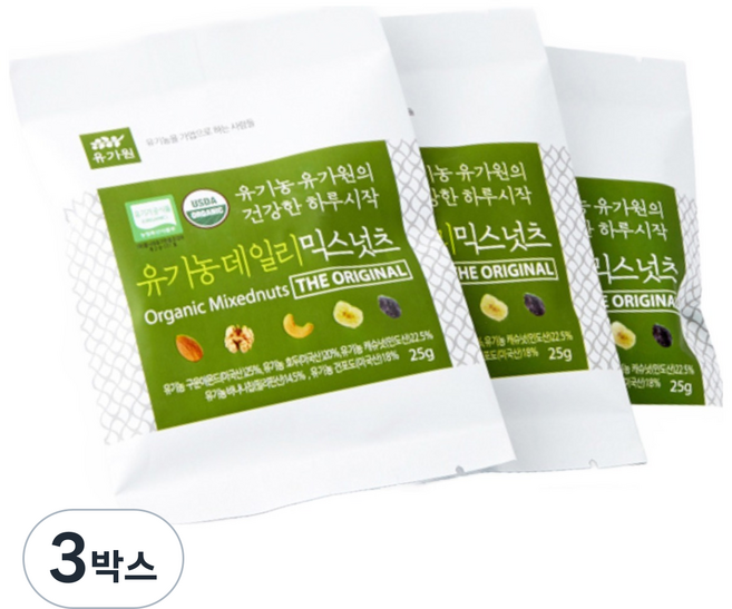유가원 유기농 데일리 믹스넛츠 더오리지널 175g, 3박스