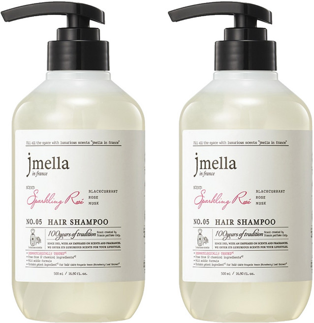 jmella 香氛洗髮精 閃耀玫瑰香, 2瓶, 500ml