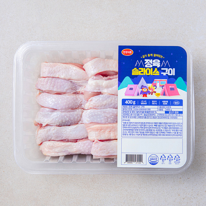 한강식품 정육 슬라이스 구이 닭다리살 (냉장), 1개, 400g
