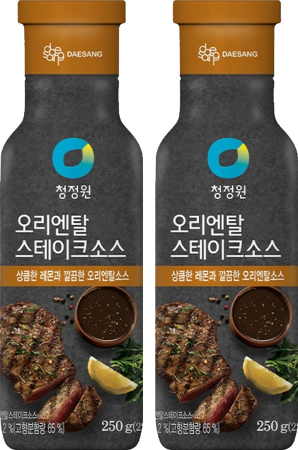 청정원 오리엔탈 스테이크소스, 250g, 2개