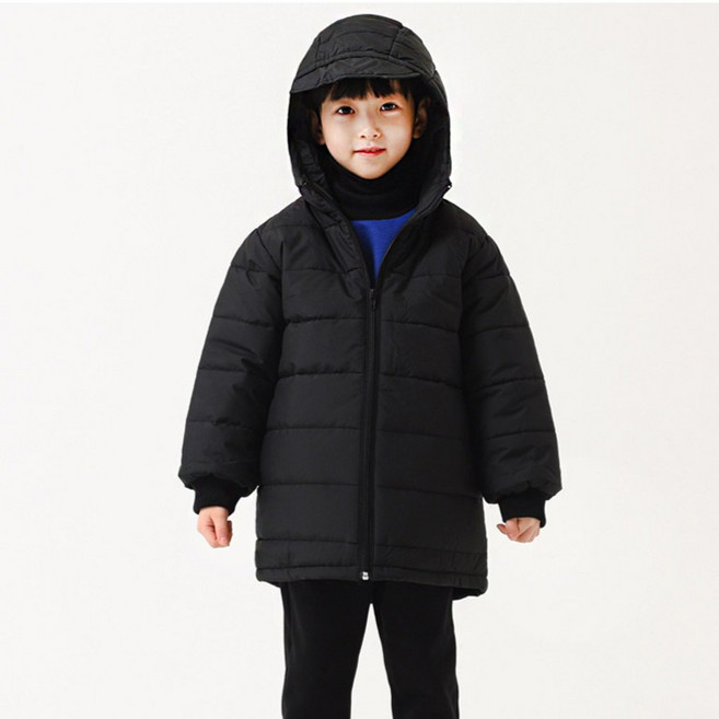 키즈레시피 아동용 캡 후드 경량 롱 패딩