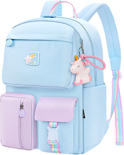 Kori Deer 可莉鹿 馬卡龍跳色超輕減壓護脊書包 1-4年級 淺藍