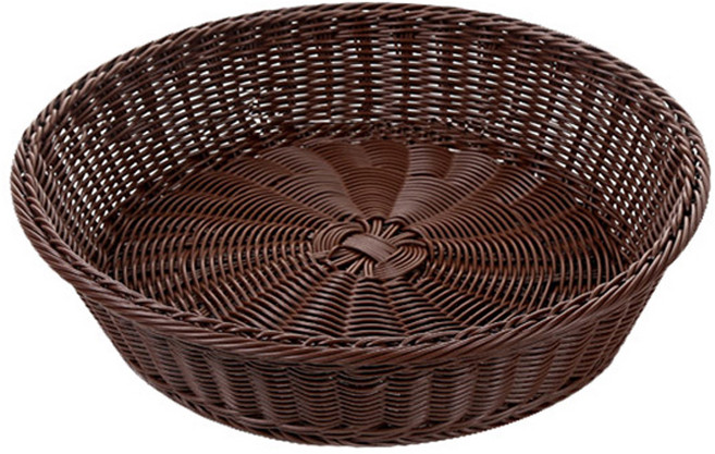 앤티스 다목적 배수 원형 나무바구니, 다크브라운, 1개