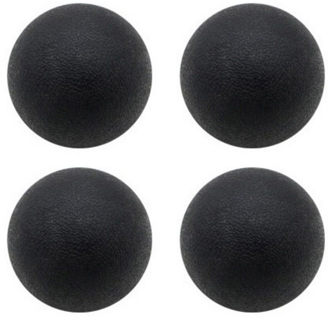 스포홀릭 싱글 TPE 마사지볼 라크로스볼, 블랙, 4개