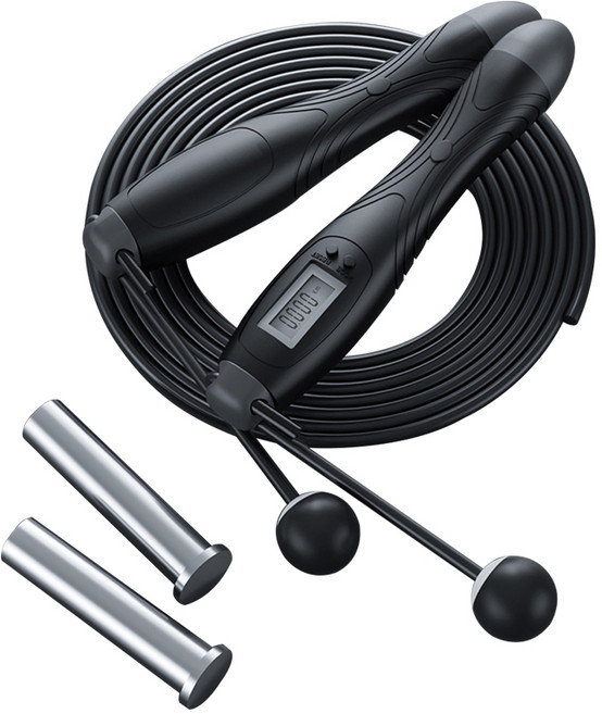 빼다 2in1 유무선 디지털 줄넘기, 블랙