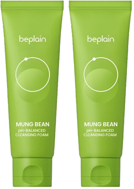 비플레인 녹두 약산성 클렌징폼, 80ml, 2개