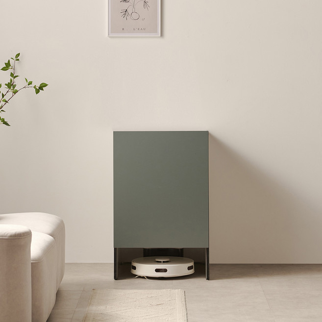 마마룸 헤스티아 로봇청소기 수납장 실속형, 카키