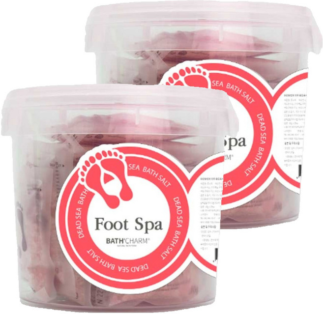 바스참 풋스파 족욕제 로즈 25p, 2개, 750g