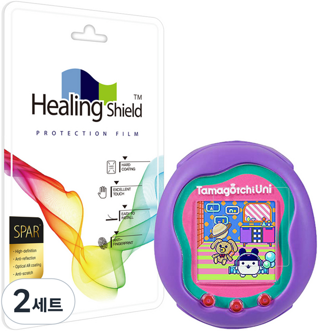 힐링쉴드 다마고치 유니 슈페리어 AR 고화질 액정보호필름 2p 세트, 2세트