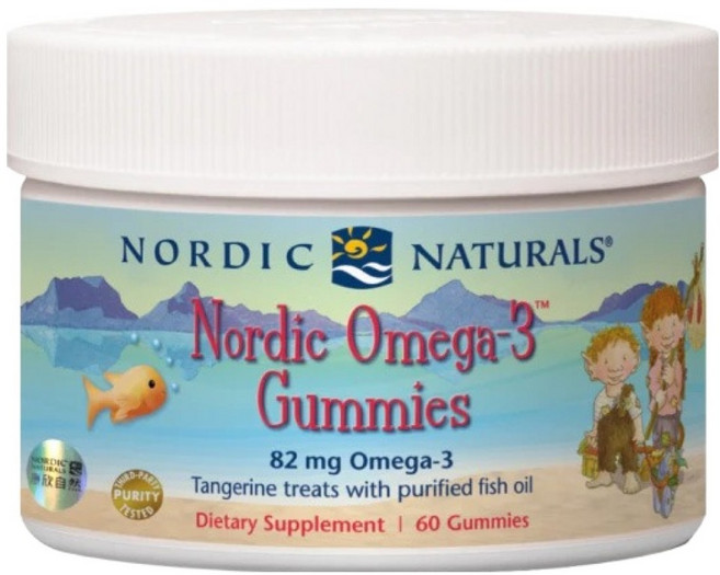 Nordic Naturals 甜橘QQ軟糖 NN01, 60顆, 180g, 1罐