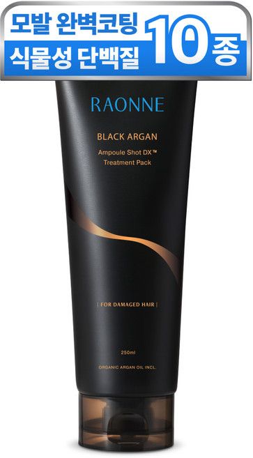 라온느 블랙 아르간 고영양 극손상모 복구 미용실 단백질 트리트먼트 헤어팩, 250ml, 1개