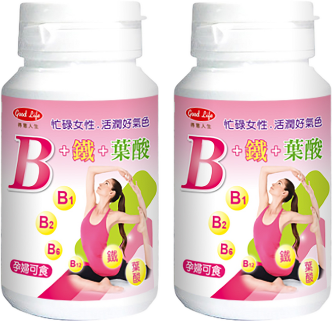 good Life 得意人生 女性 B + 鐵, 30顆, 2罐