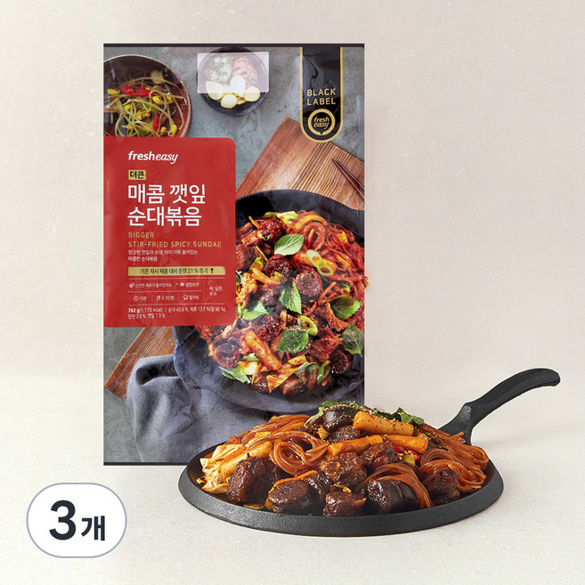 프레시지 더큰 매콤 깻잎 순대볶음 2~3인분, 762g, 3개
