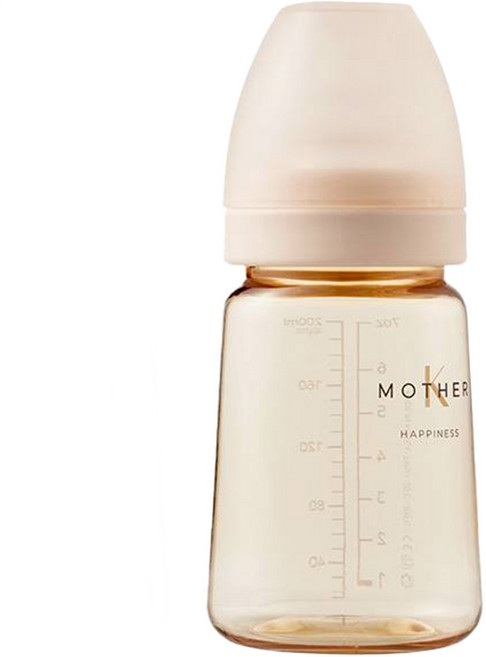 MOTHER-K 精粹極簡PPSU奶瓶 不含奶嘴, 晨曦白, 180ml, 2個